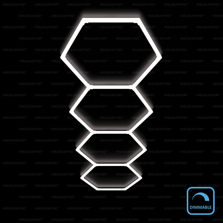 4-Grid Dimmable Hexagon LED Garage Lighting – Hexledlighting