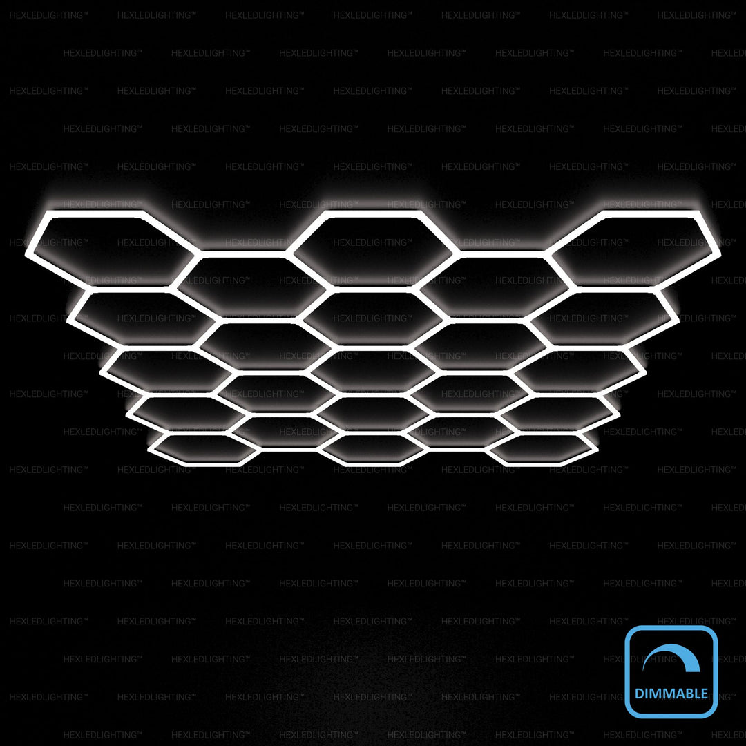 Dimmable 23-Grid Hexagon LED Garage Lighting – Hexledlighting
