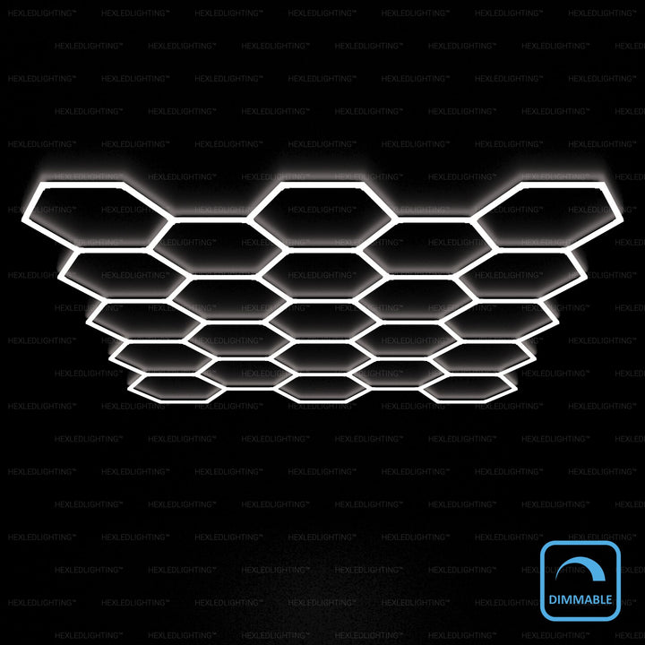 Dimmable 23-Grid Hexagon LED Garage Lighting – Hexledlighting