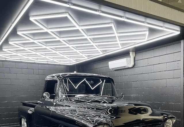 Diamond Grid with Border LED Garage Lighting (19.7’ x 19.7’ / 6m x 6m) for Garage – HEXLEDLIGHTING – Pic 2