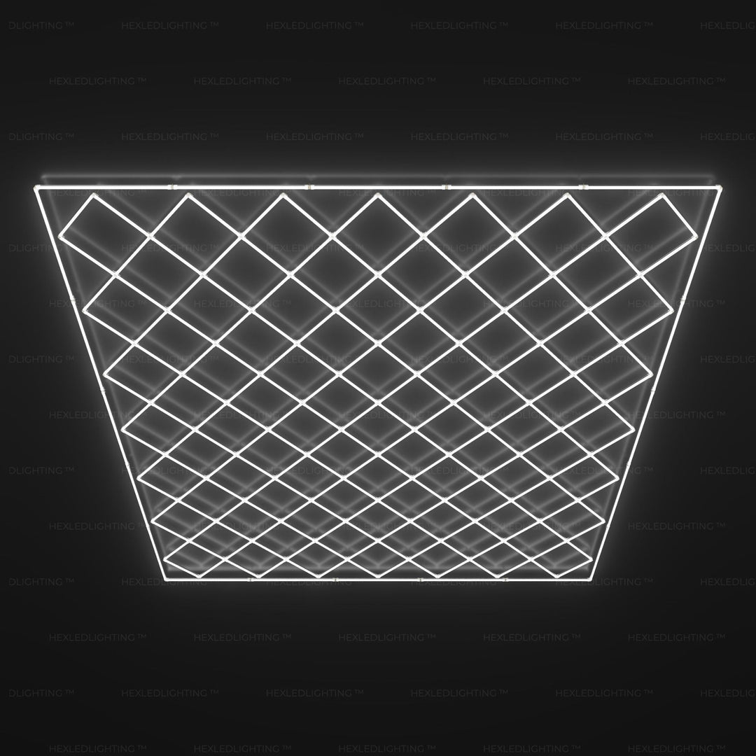 Diamond Grid with Border LED Garage Lighting (19.7’ x 19.7’ / 6m x 6m) for Garage – HEXLEDLIGHTING – Pic 1