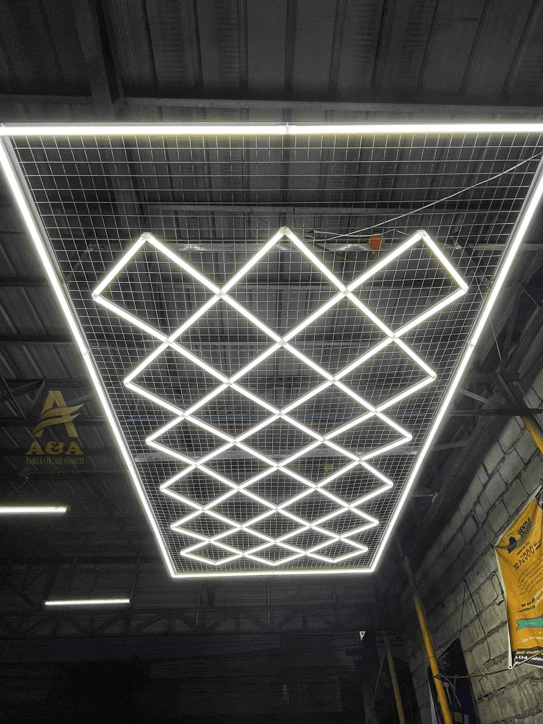 Diamond Grid with Border LED Garage Lighting (19.7’ x 19.7’ / 6m x 6m) for Garage – HEXLEDLIGHTING – Pic 3