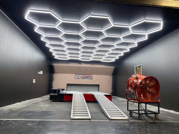 HEXLEDLIGHTING Hexagon led lights 39 large grid for auto shop