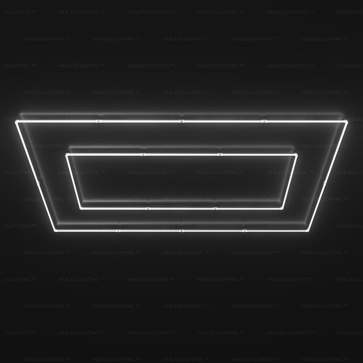 Linear Frame LED Garage Lighting – 2 Frame (15.7’ x 7.9’ / 4.8m x 2.4m) for Garage – HEXLEDLIGHTING – Pic 1