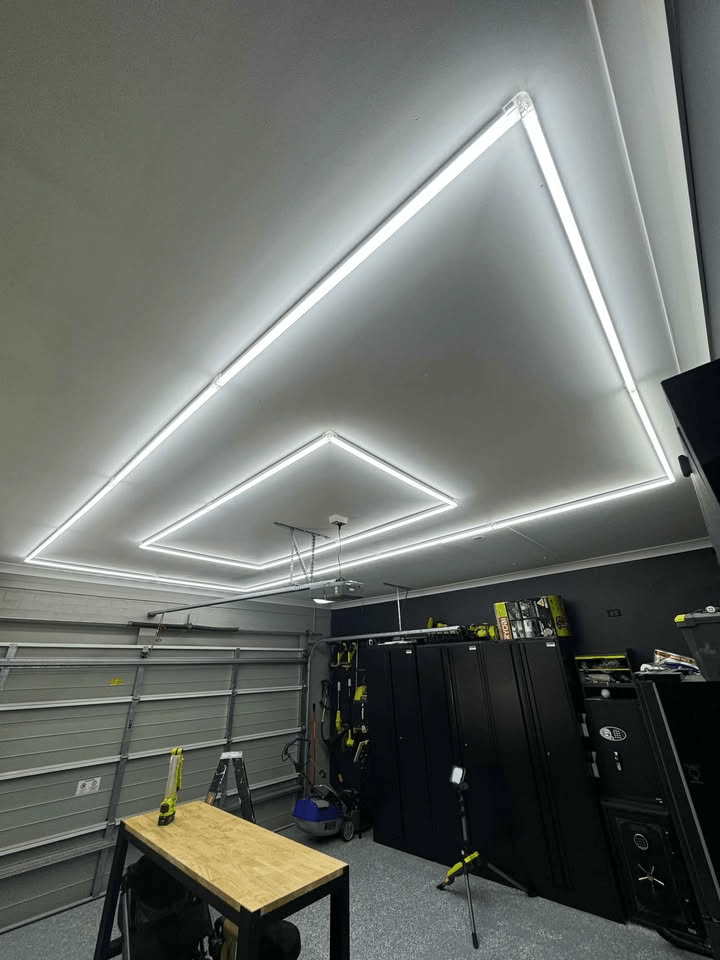 Linear Frame LED Garage Lighting – 2 Frame (15.7’ x 7.9’ / 4.8m x 2.4m) for Garage – HEXLEDLIGHTING – Pic 6