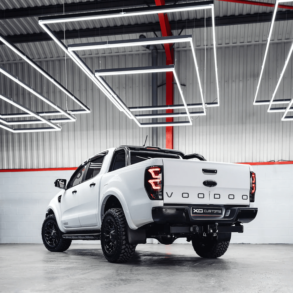 Linear Frame LED Garage Lighting garages & workshops – 3 Frame (15.7’ x 7.9’ / 4.8m x 2.4m) HEXLEDLIGHTING