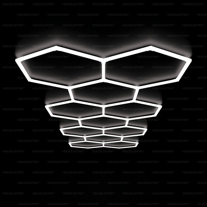 HEXLEDLightng 11 grid hexagon led lights for garages