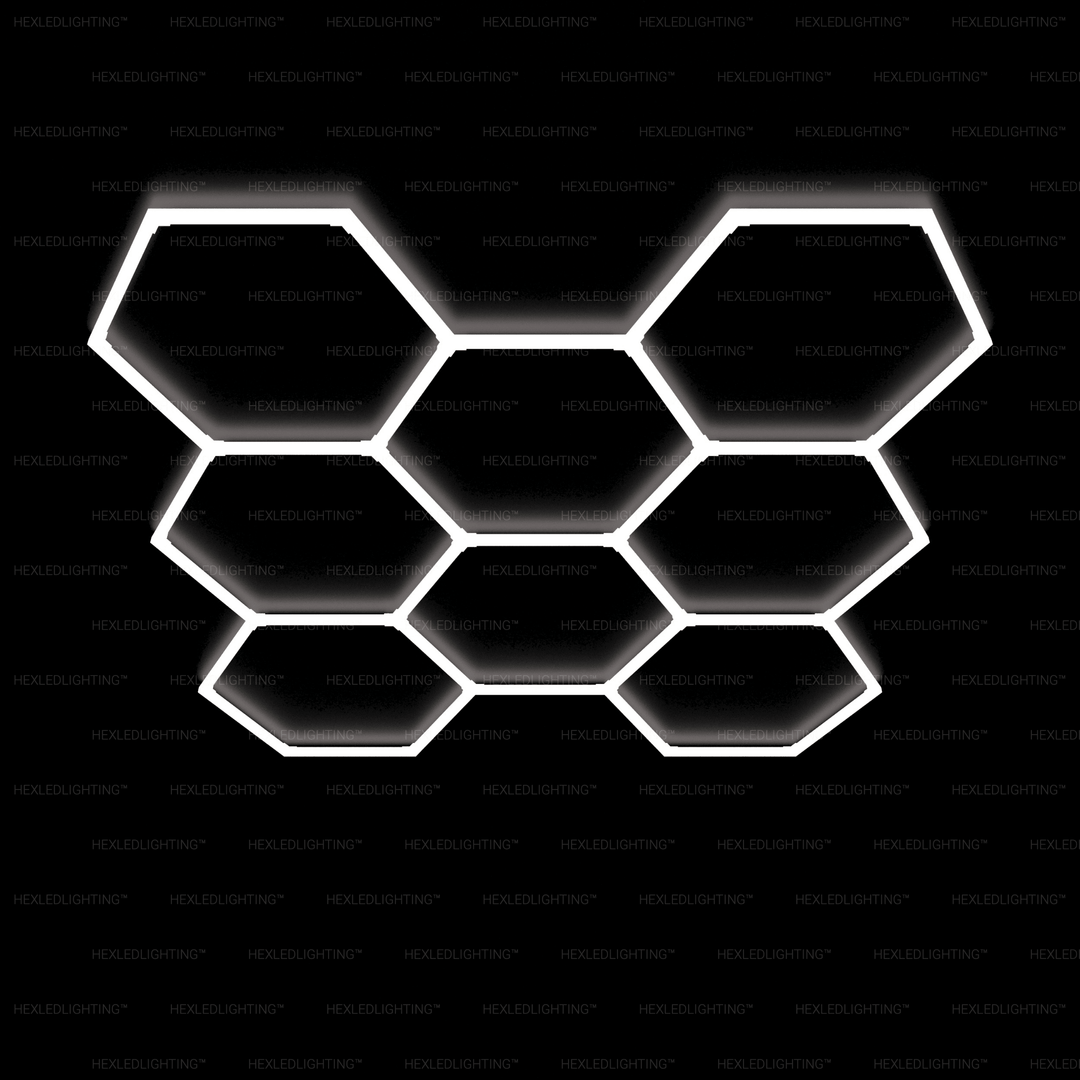 HEXLED Lighting 8 grid Hexagon led lights for garages