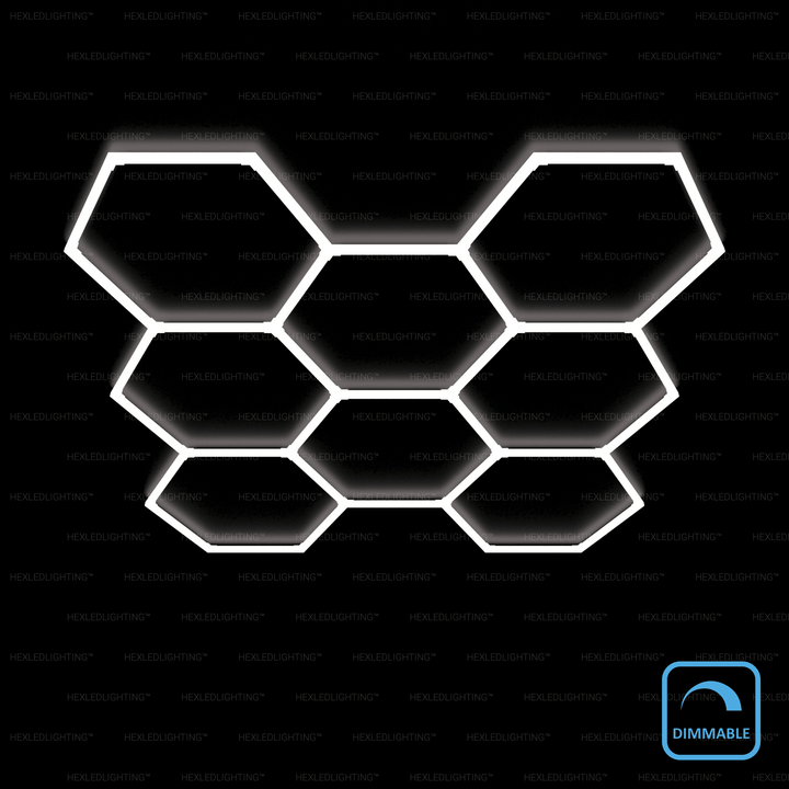 HEXLED Lighting DIMMABLE 8 grid Hexagon led lights for garages