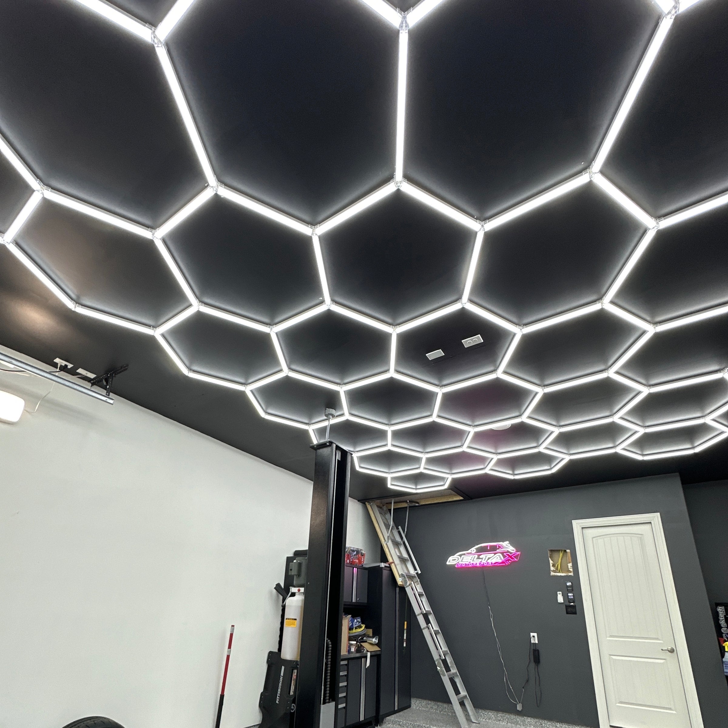 HexLEDLighting Hexagon LED Lights – Bright, Shadow-Free Garage Lighting