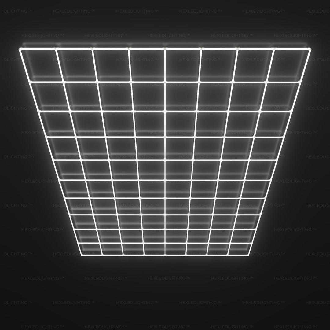 Gridline LED Garage Lighting (15.7’ x 19.7’ / 4.8m x 6m) for Garages or shops – HEXLEDLIGHTING – Pic 1