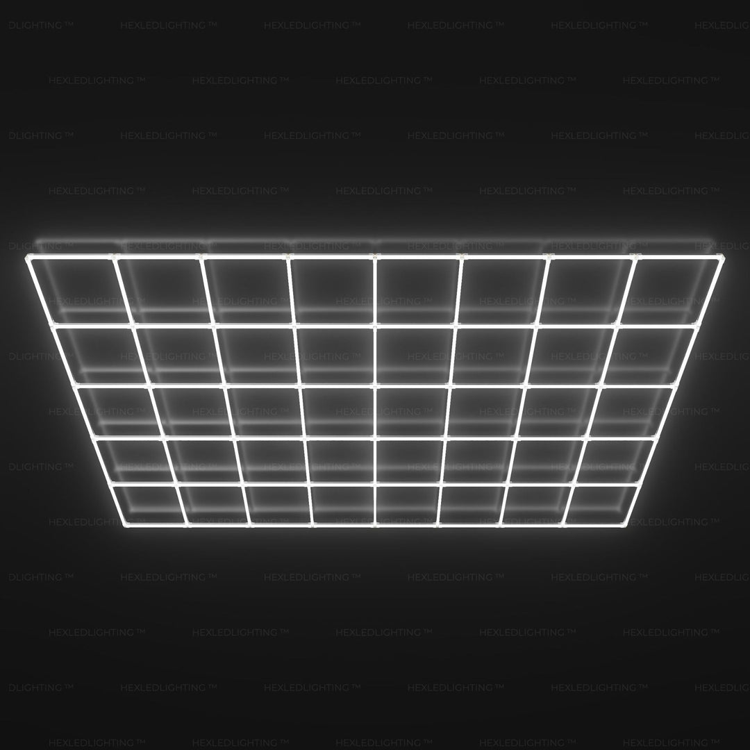 Gridline LED Garage Lighting (15.7’ x 9.8’ / 4.8m x 3m) for Garages or shops – HEXLEDLIGHTING – Pic 1