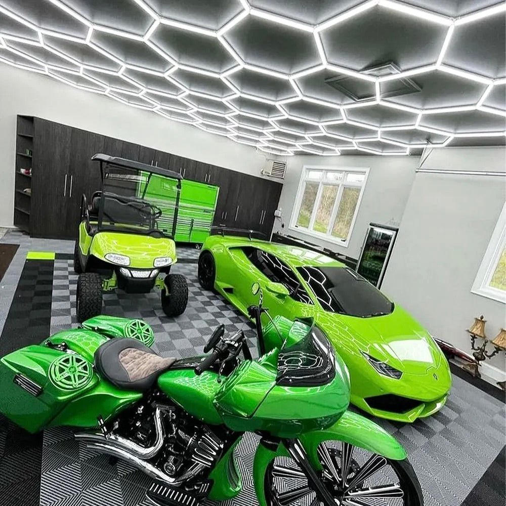 Hexagon Lights – 23 Grid LED Garage Lights for Garages or shops – HEXLEDLIGHTING – Pic 3