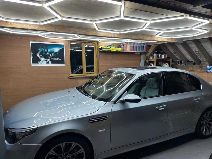 Hexagon Lights – 5-Grid Long LED Garage Lighting (12.5' × 4.3' / 3.8 m × 1.3 m) for Garage or shop HEXLEDLIGHTING Pic 6