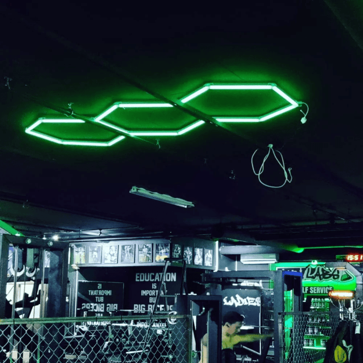 Hexagon RGB Lights – 3 - Line LED Ambient Lighting (8.2' × 3.3' / 2.5 m × 1 m) for Garages or shops – HEXLEDLIGHTING – Pic 5