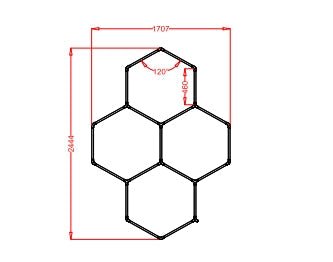 Hexagon RGB Lights – 4 Grid Mood Lighting (7.9 ft × 5.6 ft / 2.4 m × 1.7 m) for Garages or shops – HEXLEDLIGHTING – Pic 6