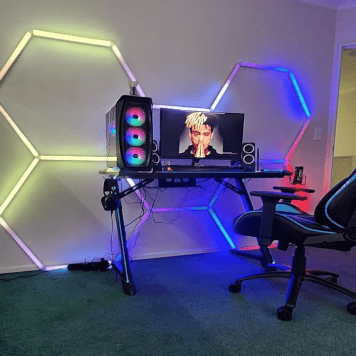 Hexagon RGB Lights - 5 - Grid Bar Lights (8 ft × 5.6 ft / 2.4 m × 1.7 m) for Garages or shops – HEXLEDLIGHTING – Pic 6