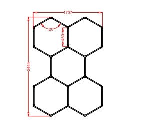 Hexagon RGB Lights - 5 - Grid Bar Lights (8 ft × 5.6 ft / 2.4 m × 1.7 m) for Garages or shops – HEXLEDLIGHTING – Pic 10