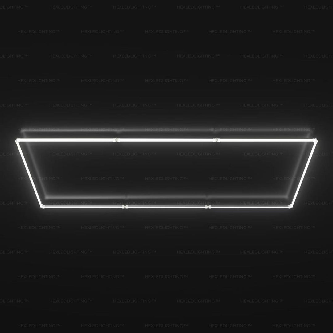 Linear Frame LED Garage Lighting – 1 Frame (15.7’ x 7.9’ / 4.8m x 2.4m) for Garages or shops – HEXLEDLIGHTING – Pic 1