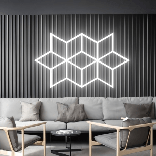 Nova Bloom LED Ceiling Light (5.4’ x 3.2’ / 1.66m x 0.99m) for Garages or shops – HEXLEDLIGHTING – Pic 2