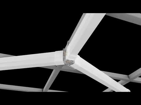 Hexagon LED Lights – 20 U-Shape Grid  (12' × 13' / 3.6m x 3.9m)