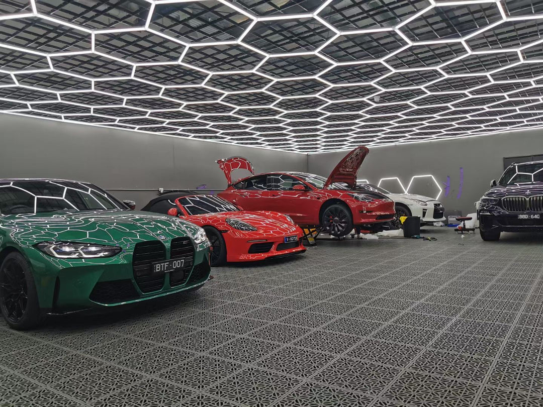 Hexagon LED Lighting for Double Garage & Large Garage - HEXLEDLIGHTING