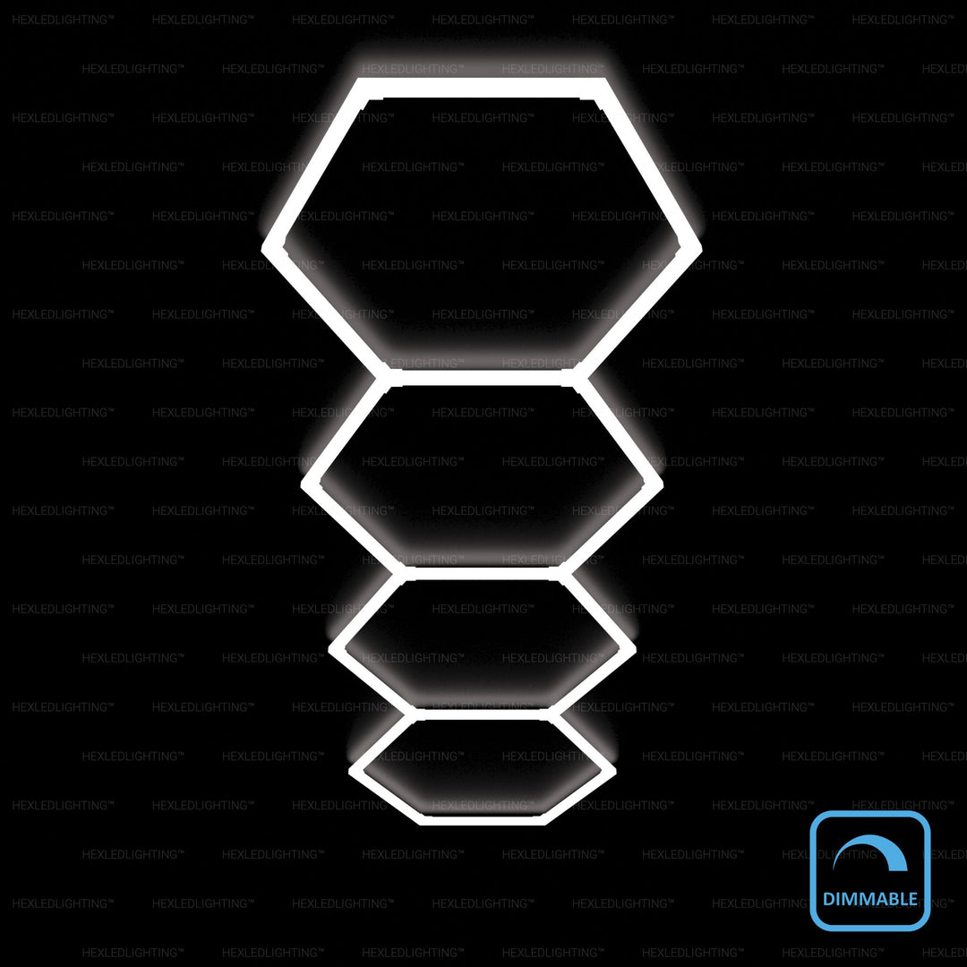 4-Grid Dimmable Hexagon LED Garage Lighting – Hexledlighting