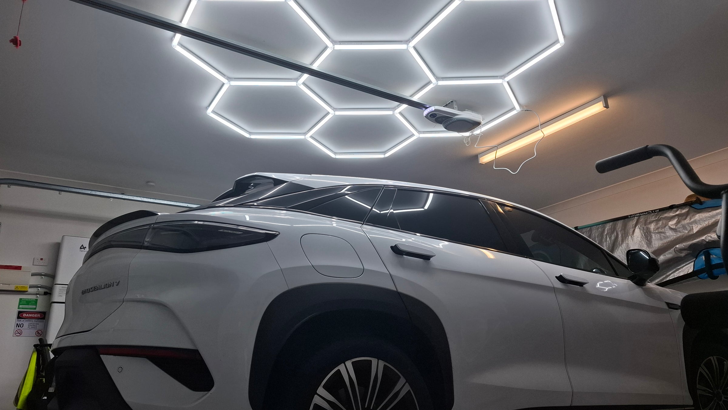 HEXLEDLIGHTING Hexagon LED Lights 7 grid for garage