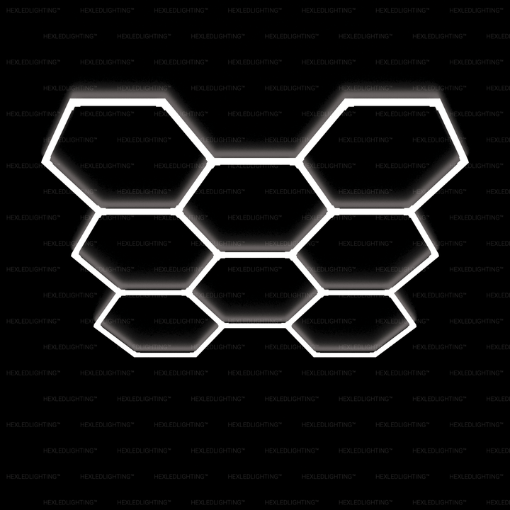 HEXLED Lighting 8 grid Hexagon led lights for garages 