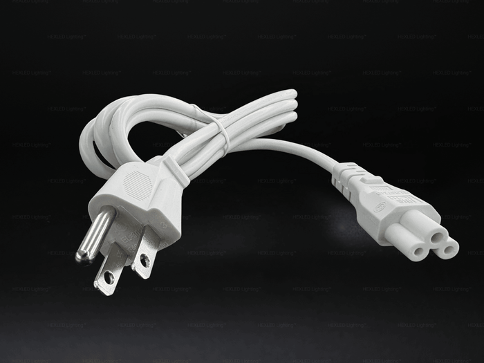 HEXLED 3-pin grounded power cable with UL CE SAA safety certification