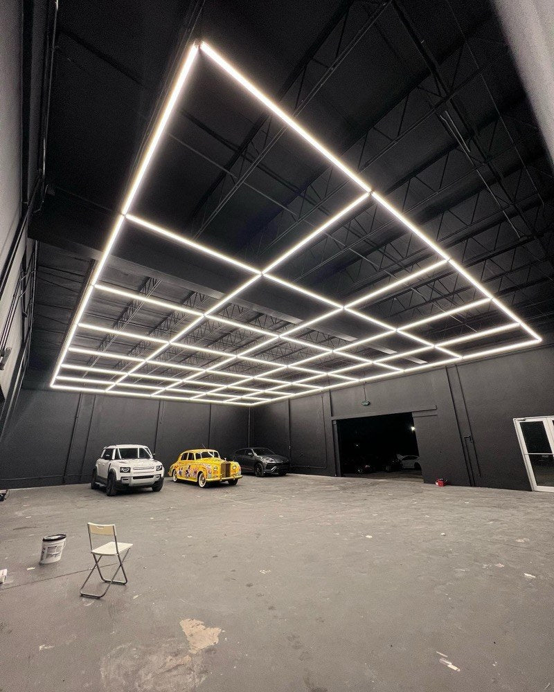 Blackout Car Studio with custom hexagon LED lighting by HEXLED