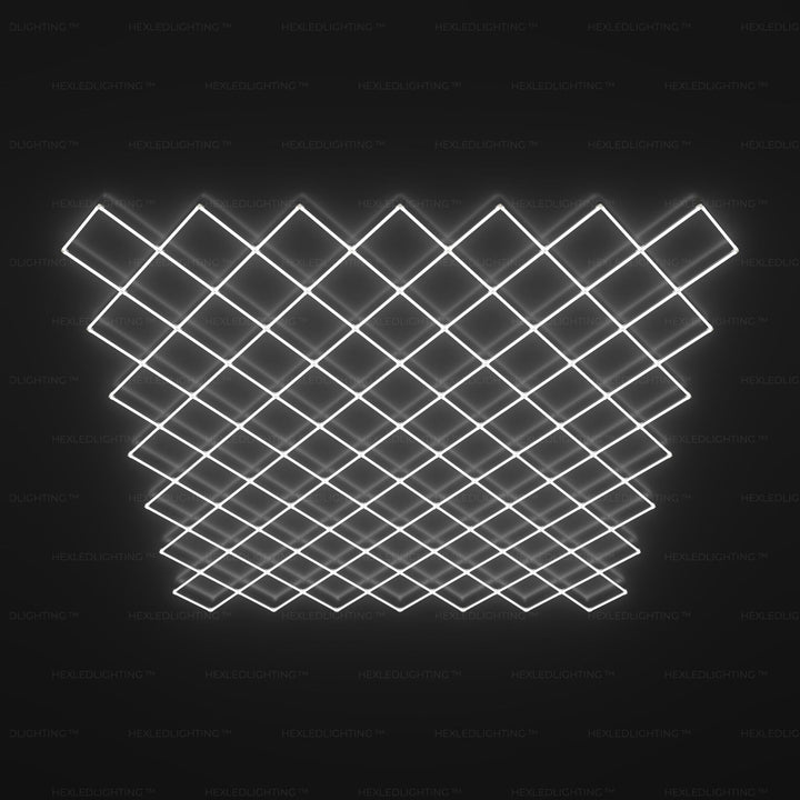 Diamond Grid LED Garage Lighting (19’ x 19’ / 5.8m x 5.8m) for Garages or shops – HEXLEDLIGHTING – Pic 1