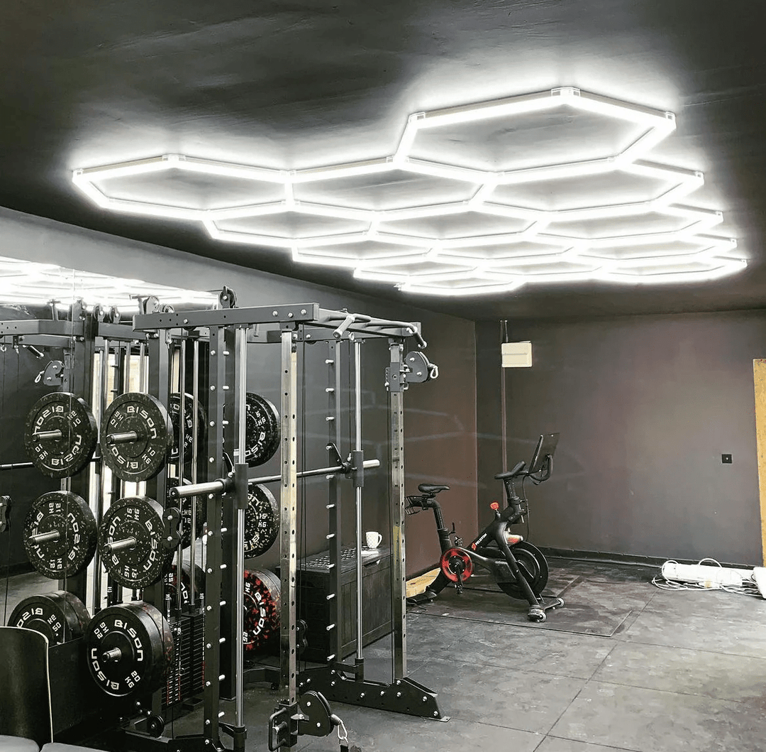 Dimmable Hexagon Lights – 14 Grid LED Garage Lighting (13.1' × 7.9' / 4 m × 2.4 m) for Garages – HEXLEDLIGHTING – Pic 9