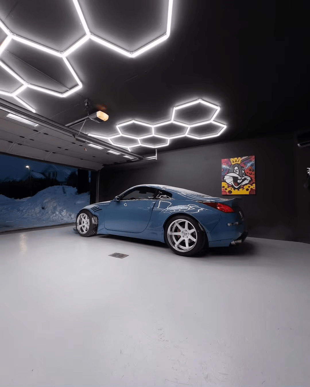 Dimmable Hexagon Lights – 8 Long Grid LED Garage Lighting (12.5' × 5.6' / 3.8 m × 1.7 m) for Garages – HEXLEDLIGHTING – Pic 9