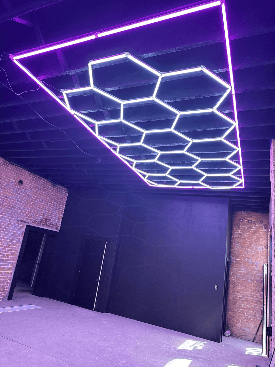 Color border hexagon lights size and layout effect image