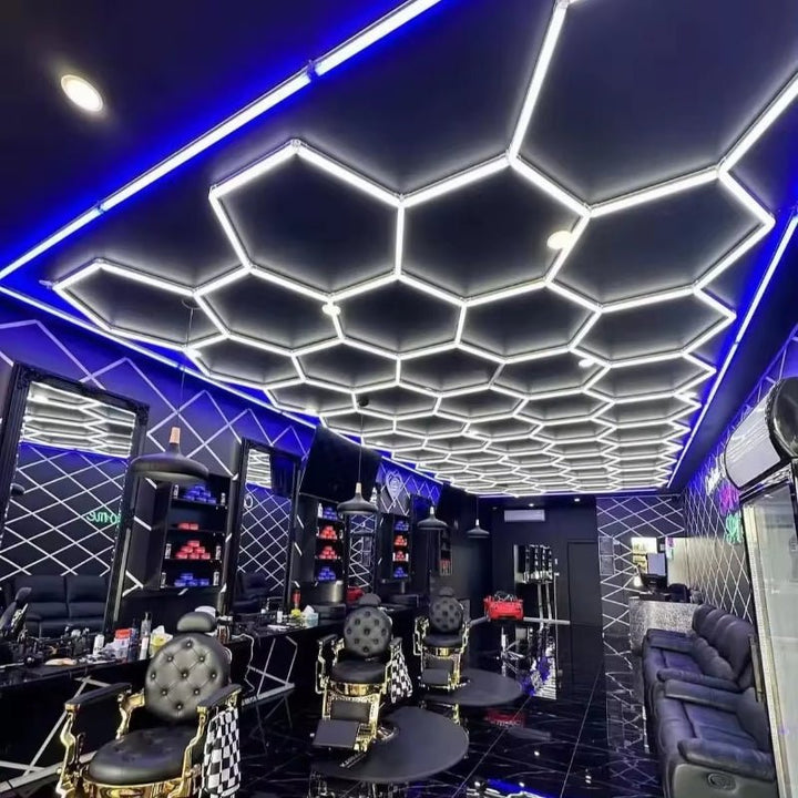 Hexagon Lights – 15 Grid Color Border LED Garage Lighting (15.7' × 7.9' / 4.8 m × 2.4 m) for Garage HEXLEDLIGHTING Pic 11
