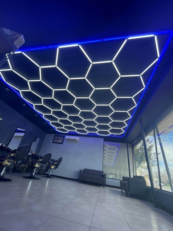 Hexagon Lights – 15 Grid Color Border LED Garage Lighting (15.7' × 7.9' / 4.8 m × 2.4 m) for Garage HEXLEDLIGHTING Pic 6