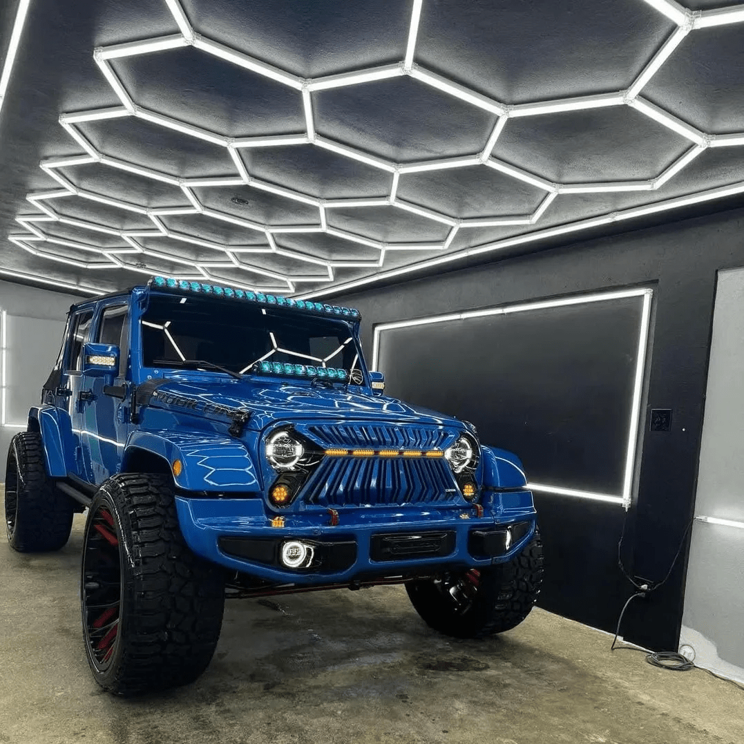 Large 17 grid hexagon lights layout view – HEXLED Lighting