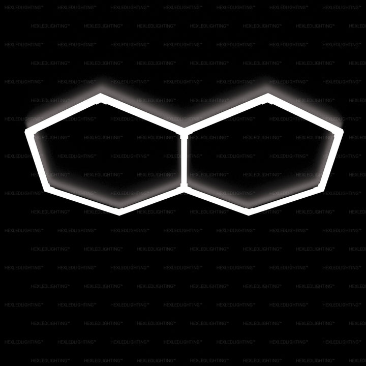 Hexagon Lights – 2 - Grid LED Garage Lighting (5.3' × 3.1' / 1.6 m × 0.95 m) for Garages or shops – HEXLEDLIGHTING – Pic 1