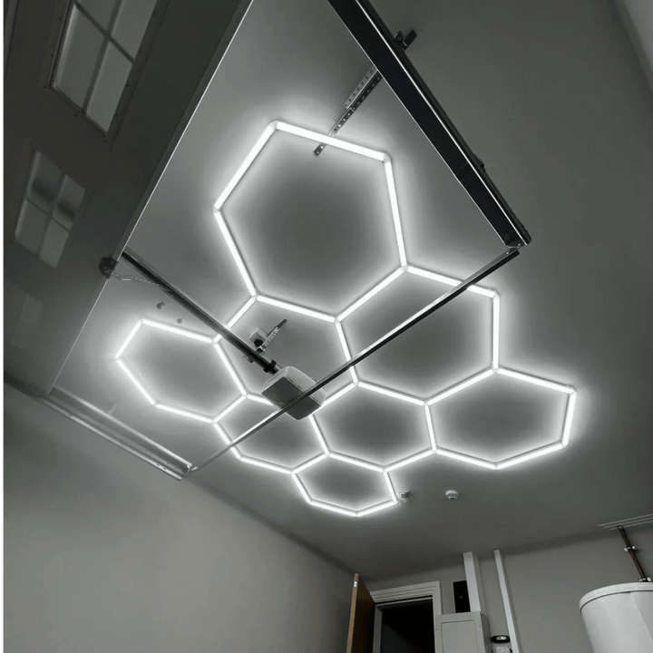 Large 8 grid hex lights layout diagram – HEXLED Lighting