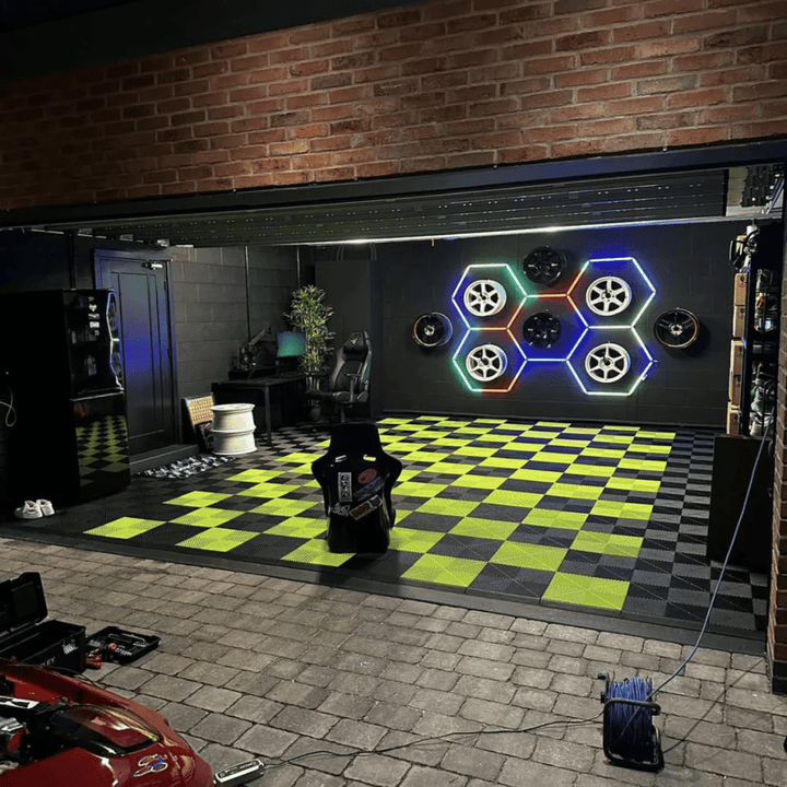 Hexagon RGB Lights - 5 - Grid Bar Lights (8 ft × 5.6 ft / 2.4 m × 1.7 m) for Garages or shops – HEXLEDLIGHTING – Pic 5